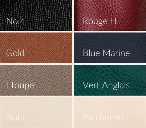 hermes color palette|Hermes birkin color chart.